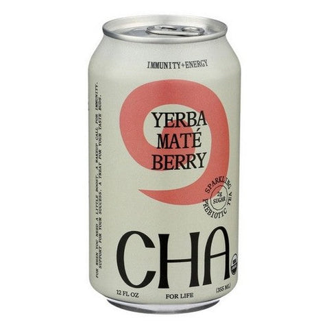 Cha, Sparkling Yerba Mate Tea, 12 Oz (Case Of 12) Cha