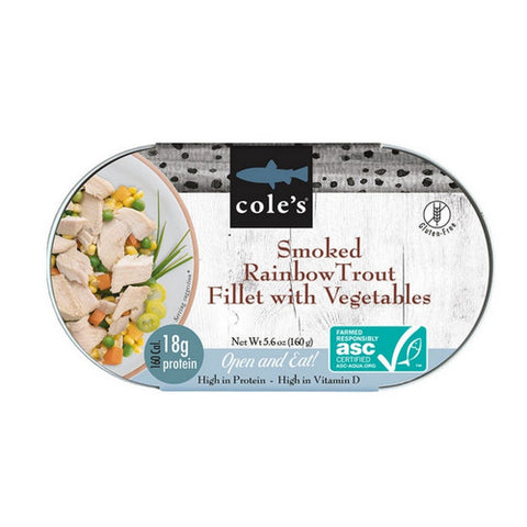 Rainbow Trout Fillet Smoked With Vegetables 5.6 Oz (Case Of 6) by Coles