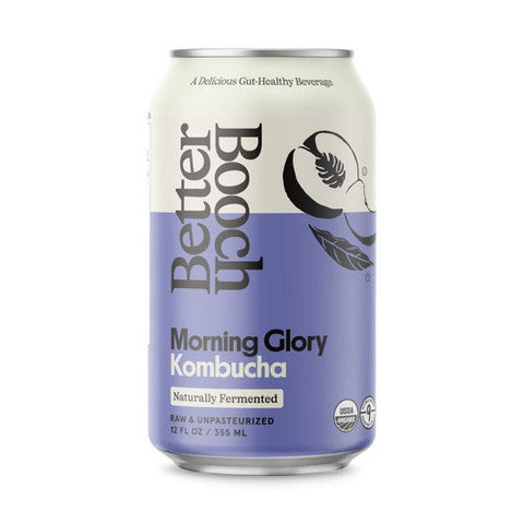 Better Booch, Organic Morning Glory Kombucha With Peach Plus Black Tea, 12 Oz X 4 Count (Case Of 6) Better Booch