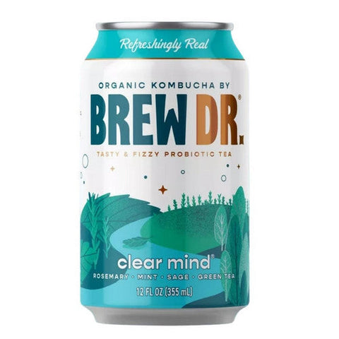Brew Dr Kombucha, Organic Clear Mind, 12 Oz X 4 Count (Case Of 6) Brew Dr Kombucha