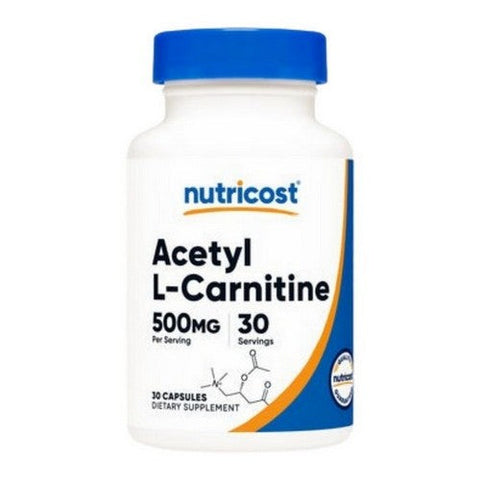 Nutricost, Acetyl L-Carnitine Capsules, 500 Mg, 30 Caps Nutricost