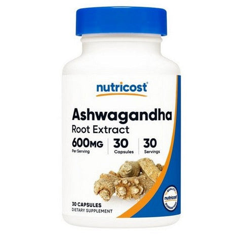 Nutricost, Ashwagandha Root Capsules, 600 Mg, 30 Caps Nutricost