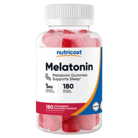 Nutricost, Melatonin Gummies, 1 Mg, 180 Count Nutricost