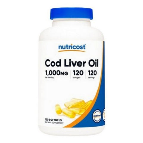 Cod Liver Oil Softgels 120 Count by Nutricost