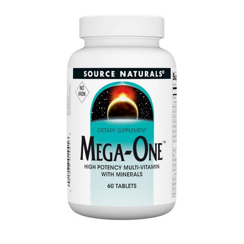 Source Naturals, Mega-One Multi-Vitamin Iron Free, 60 Tabs Source Naturals