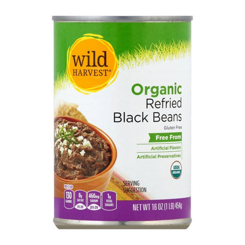 Organic Refined Beans Black 16 Oz (Case Of 12) by Wild Harvest