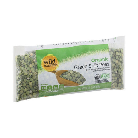Organic Green Split Peas 16 Oz (Case Of 12) by Wild Harvest