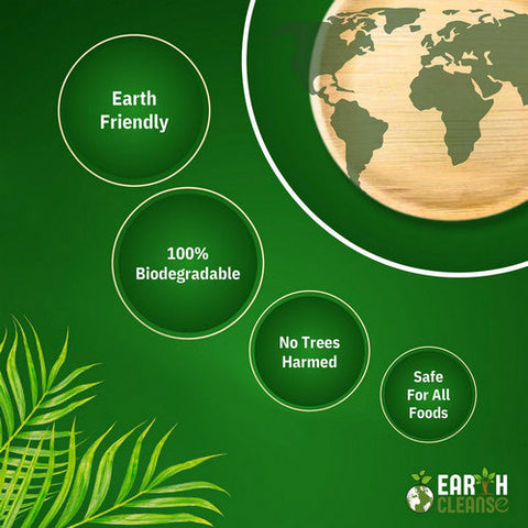 Earth Cleanse, 10" Round Bagasse Plates Premium, 750 Pack Earth Cleanse