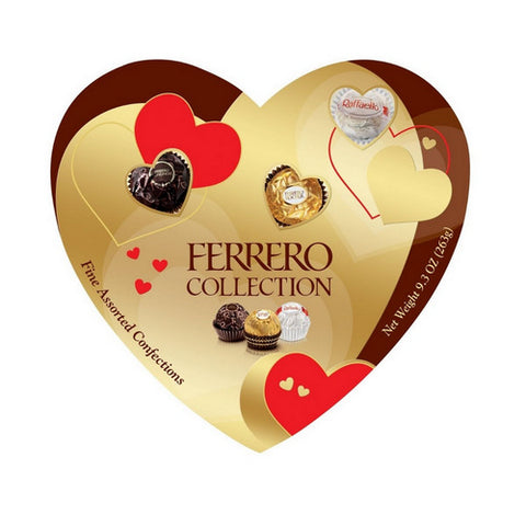 Collection Chocolates Assorted Flavors Heart Box 9.3 Oz (Case Of 6) by Ferrero Rocher
