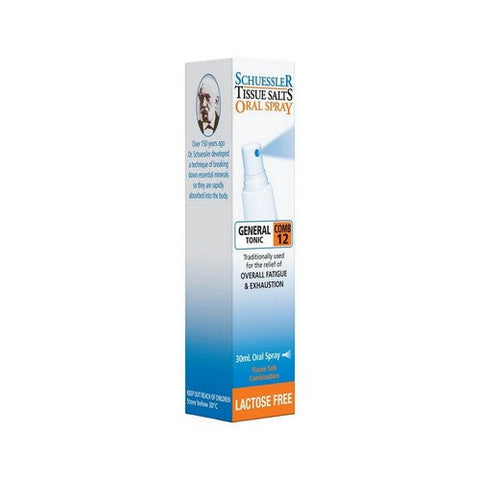 Oral Spray Comb 12 General Tonic 30 Ml by Schuessler Tissue Salts