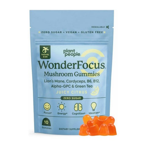 Plant People, Wonder Focus Mushroom Organic Mini With Lions Mane, 10 Count Plant People