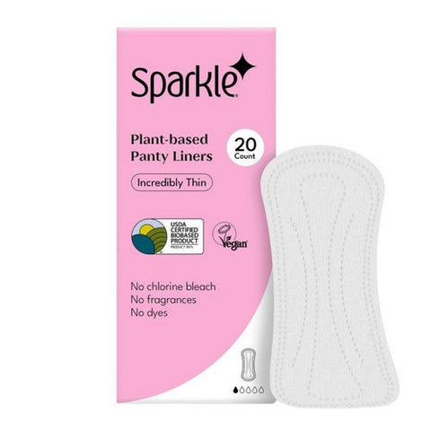 Sparkle, Plant Based Panty Liners, 20 Count Sparkle