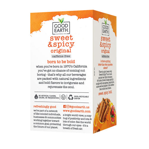 Good Earth Teas, Herbal Tea Caffeine Free Sweet & Spicy, 18 Bags Good Earth Teas