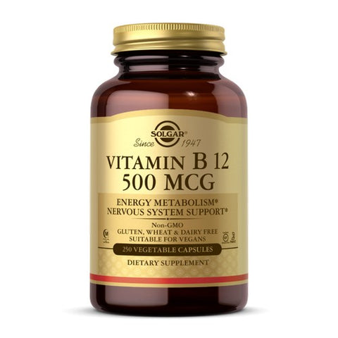 Solgar, Vitamin B12, 500 mcg, 250 V Caps Solgar