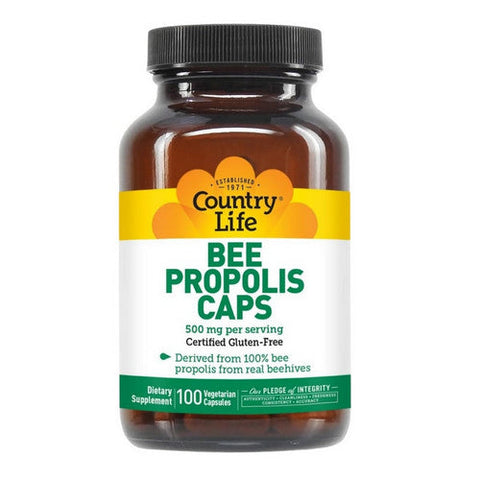 Country Life, Bee Propolis, 500 MG, 100 Caps Country Life