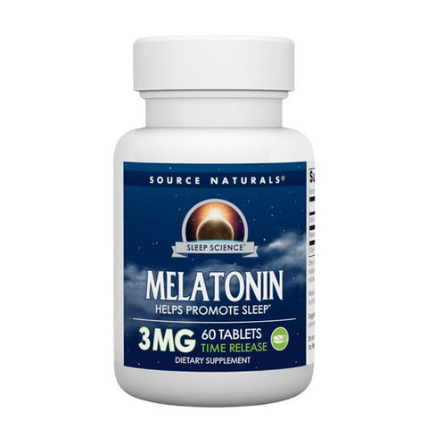 Source Naturals, Melatonin, 3 mg, Timed Release 60 Tabs Source Naturals