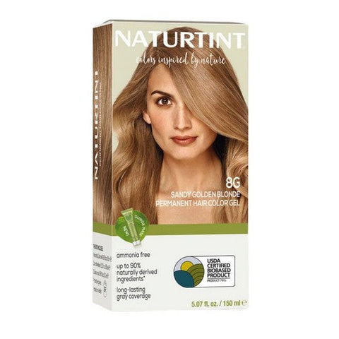 Naturtint, Permanent Hair Color 8G Sandy Golden Blonde, 5.07 Oz Naturtint