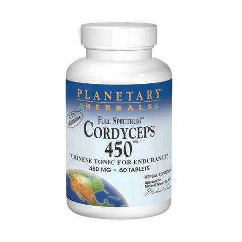 Planetary Herbals, Full Spectrum Cordyceps 450, 60 Tabs Planetary Herbals