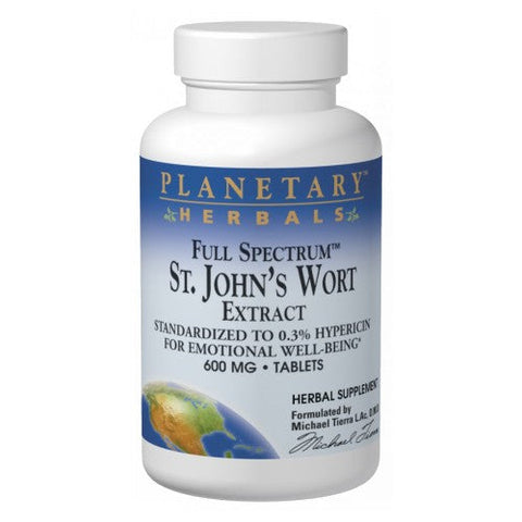 Planetary Herbals, Full Spectrum St. John's Wort Extract, 600 mg, 60 Tabs Planetary Herbals