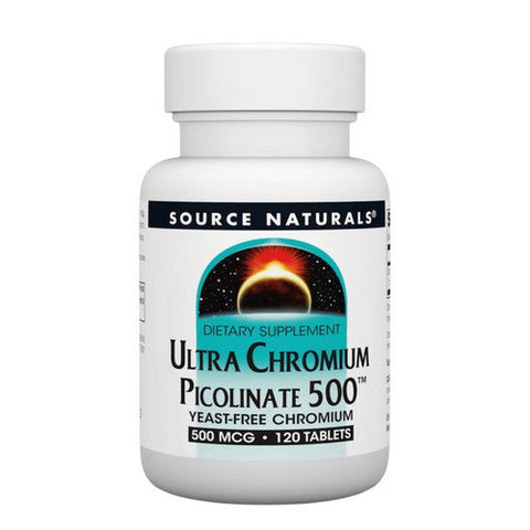 Source Naturals, Ultra Chromium Picolinate 500, 500 mcg, 120 Tabs Source Naturals