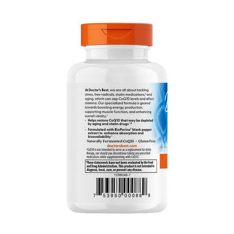Doctors Best, High Absorption CoQ10 with Bioperine, 100 mg, 60 Softgels Doctors Best