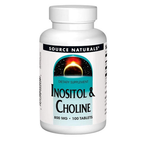 Source Naturals, Inositol And Choline, 800 Mg, 100 Tabs Source Naturals