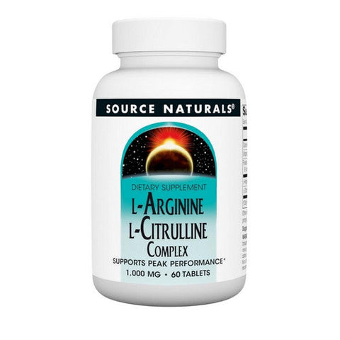 Source Naturals, L-Arginine L-Citrulline Complex, 1000 Mg, 60 Tabs Source Naturals