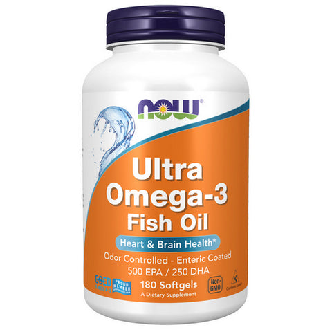 Now Foods, Ultra Omega-3 Fish Oil Bovine Gelatin, 180 Sgels Now Foods