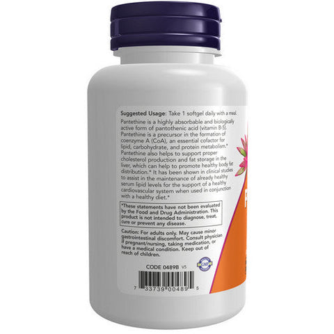 Now Foods, Pantethine, 600 mg, 60 Softgels Now Foods