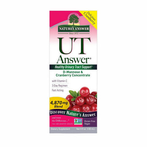 Nature's Answer, UT Answer D-Mannose And Cranberry Concentrate, 4 Oz Nature's Answer