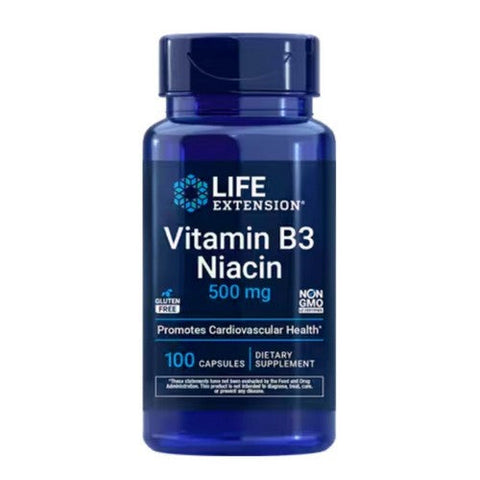 Life Extension, Vitamin B3 Niacin, 500 MG, 100 caps Life Extension