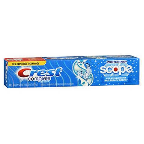 Crest, Whitening Plus Scope Fluoride Anticavity Toothpaste Cool Peppermint, 6.2 Oz Crest
