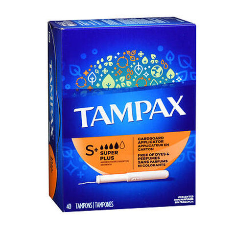 Tampax, Tampons With Flushable Applicator Super Plus Absorbency, 40 each Tampax