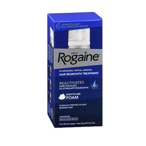 Rogaine, Men'S 5% Minoxidil Hair Regrowth Treatment Topical Aerosol Foam Unscented, 2.11 Oz Rogaine