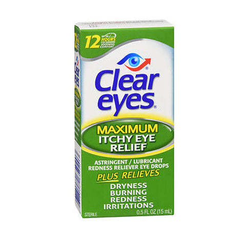 Clear Eyes, Maximum Itchy Eye Relief Lubricant Eye Drops, 0.5 Oz Clear Eyes