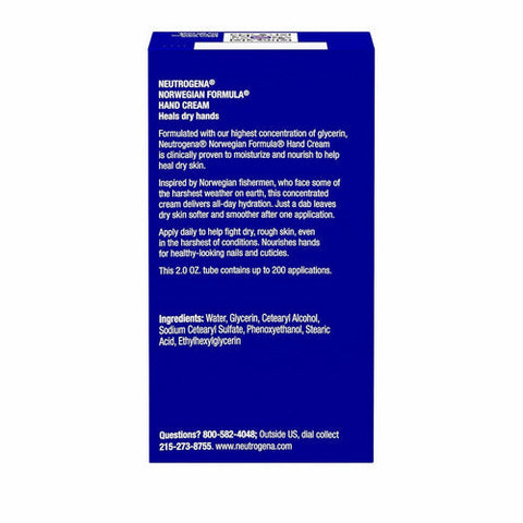 Neutrogena, Norwegian Formula Hand Cream, 2 Oz Neutrogena