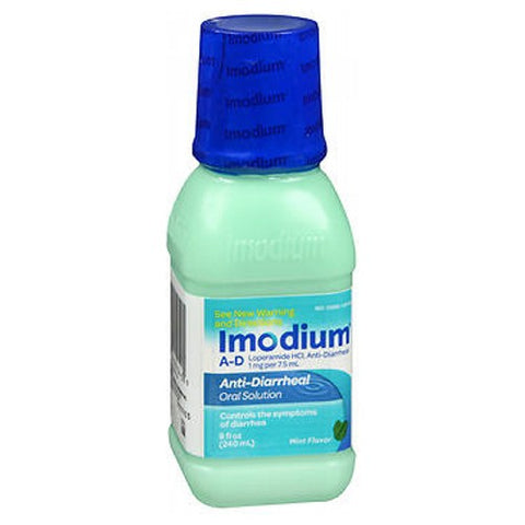 Imodium, A-D Loperamide Hcl Anti-Diarrheal Oral Solution Mint, 1 Mg, 8 Oz Imodium