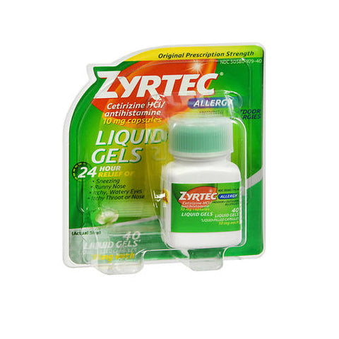 Zyrtec, Allergy Liquid Gels, 10 mg, 40 caps Zyrtec