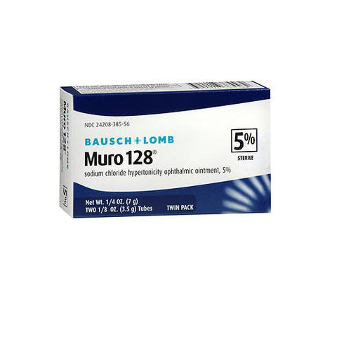 Bausch + Lomb, Bausch And Lomb Muro 128 5% Sterile Ophthalmic Eye Ointment, 2 pack Bausch + Lomb