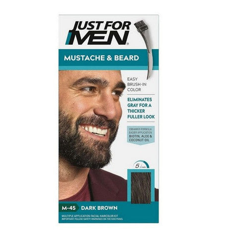 Just For Men, Mustache And Beard Haircolor M-45 Dark Brown, 1 Each Just For Men