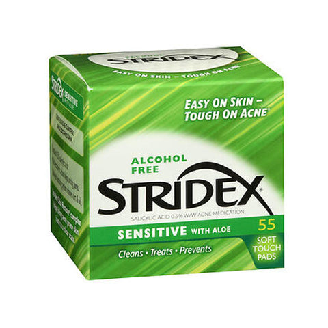 Stri-Dex, Salicylic Acid 0.05% Soft Touch Pads Sensitive With Aloe, 55 Count Stri-Dex