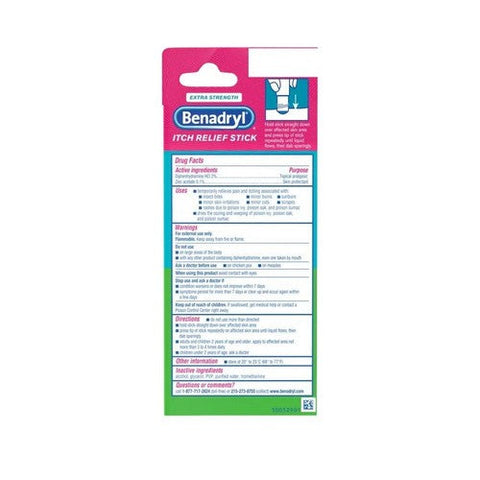 Benadryl, Itch Relief Stick Extra Strength, 0.47 Oz Benadryl